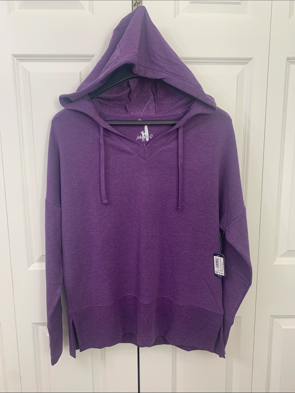 johnnie-O Relaxed Purple Hooded Sweater